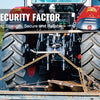 A close-up of a heavy duty transport binder chain set mounted on a vehicle, demonstrating a 4:1 security factor.